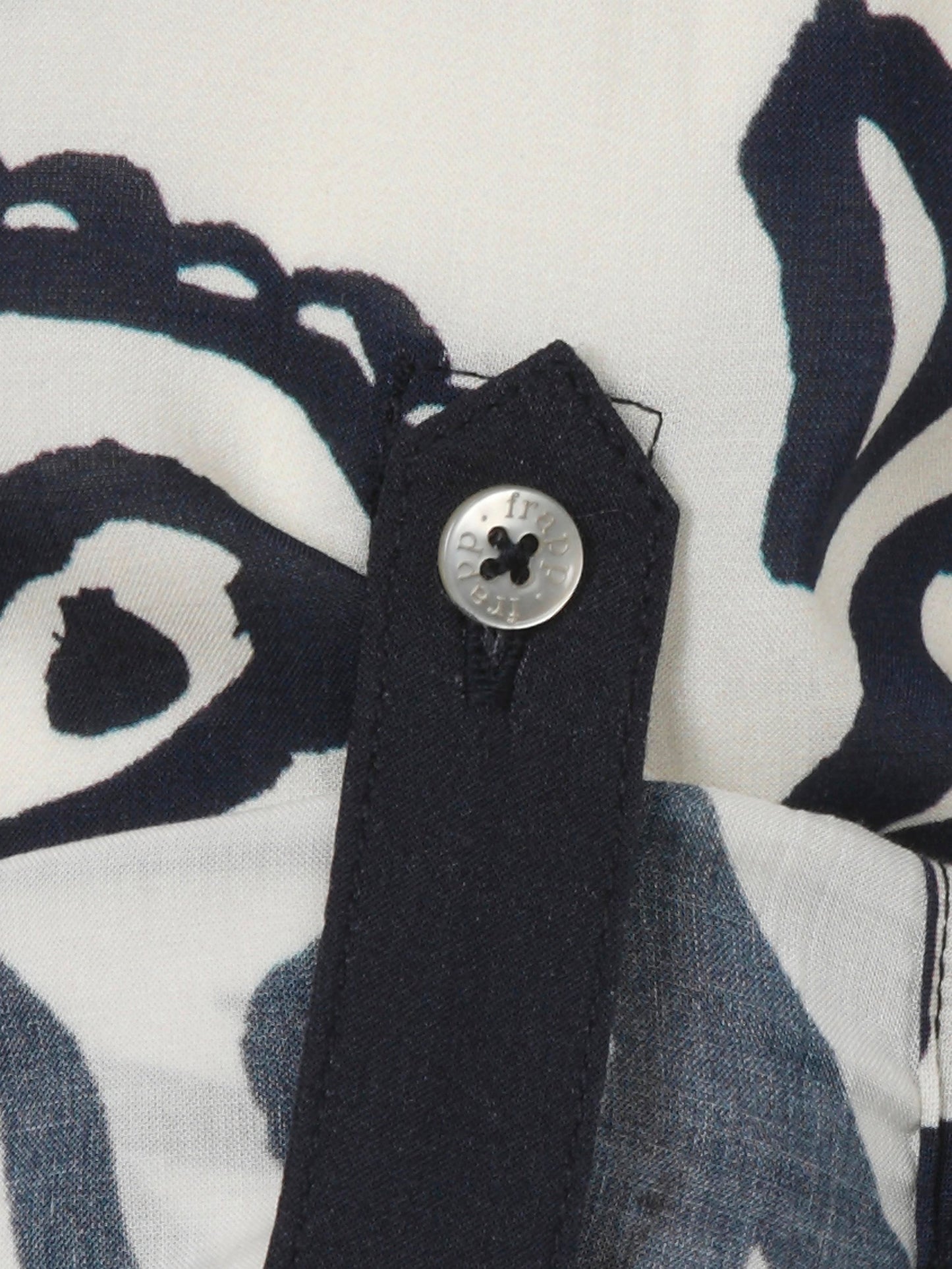 Bluse Hemdkragen 1/1 Arm Druck (Navy Multicolor)