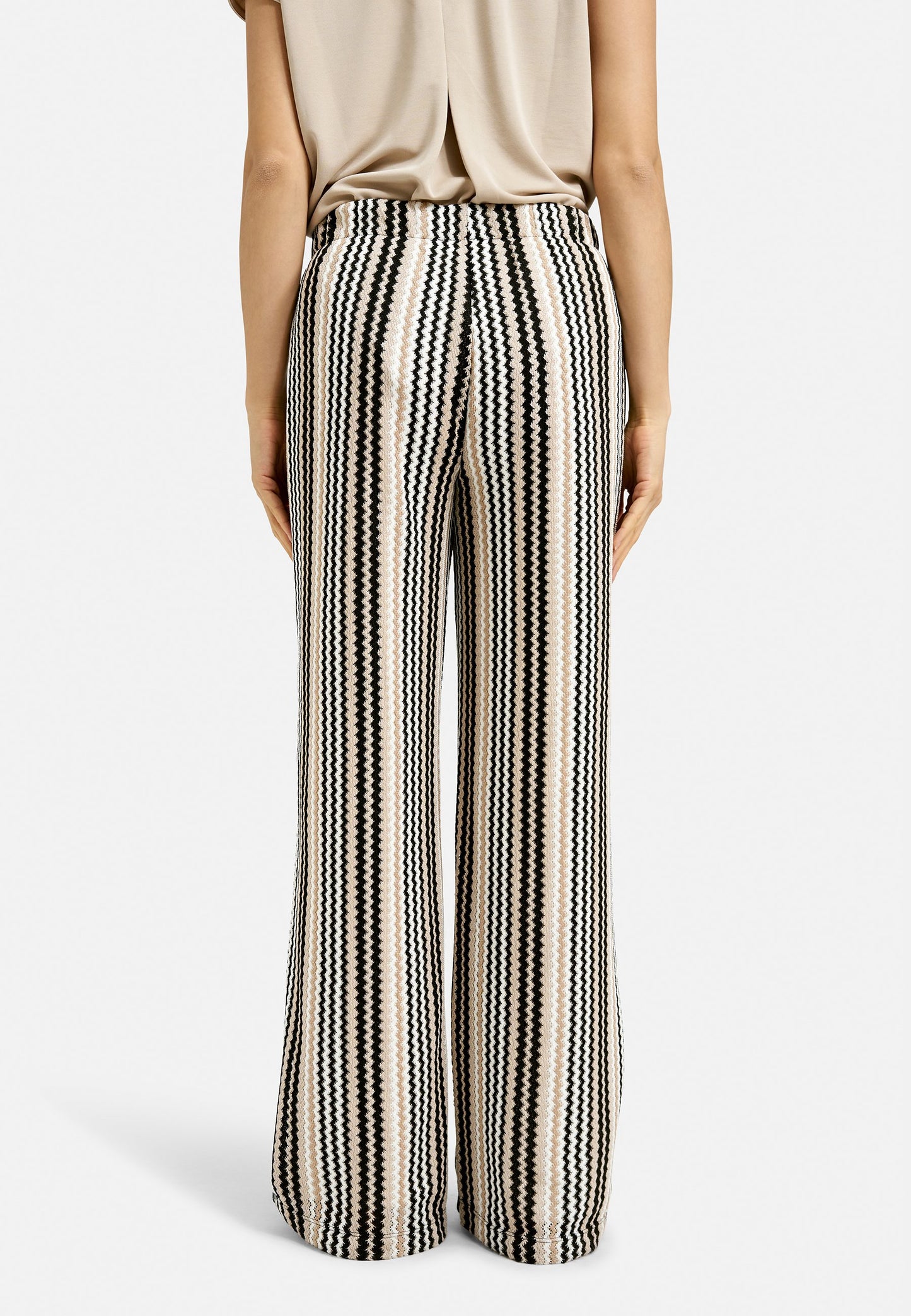 Long Striped Pants (Camel Print)