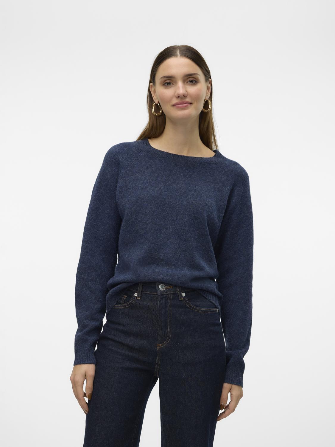 Vmdoffy Ls O-neck Blouse Ga Noos (Navy Blaze)