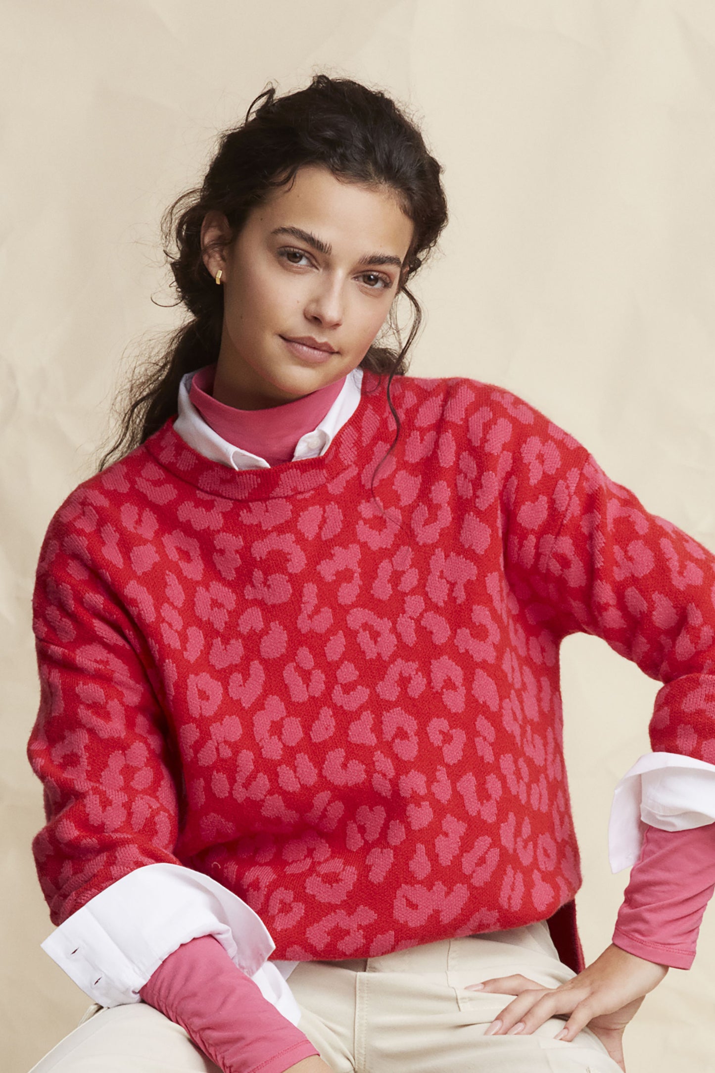 Langarmshirt 100% Organic Cotton (Red Rose)