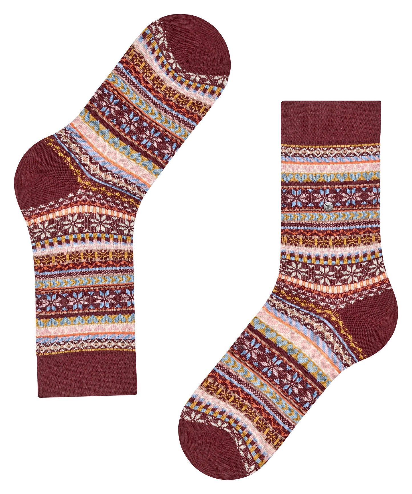 Burlington Fair Isle Delight Damen (Claret)