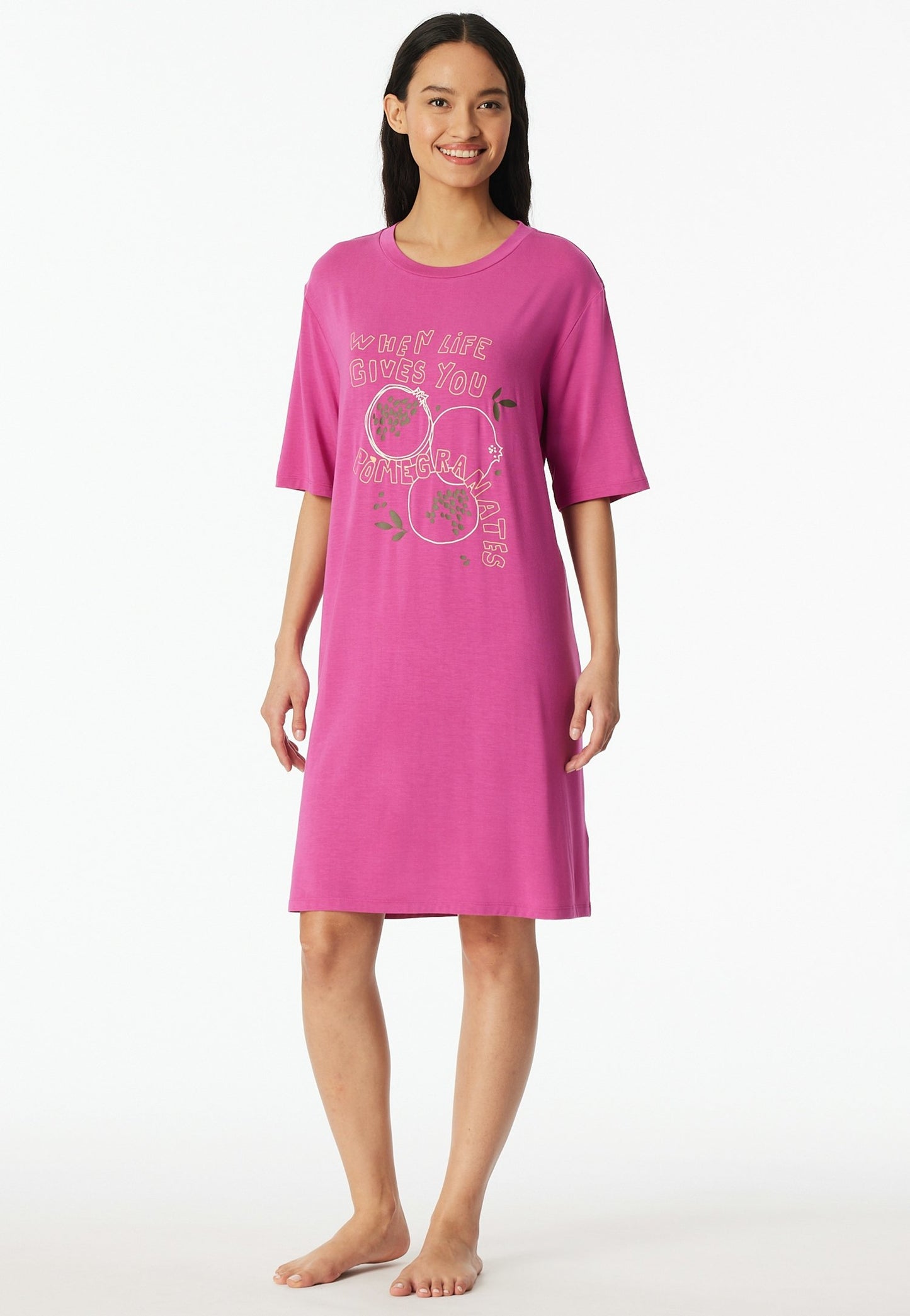 Nachthemd kurzarm, 90 cm (Fuchsia)