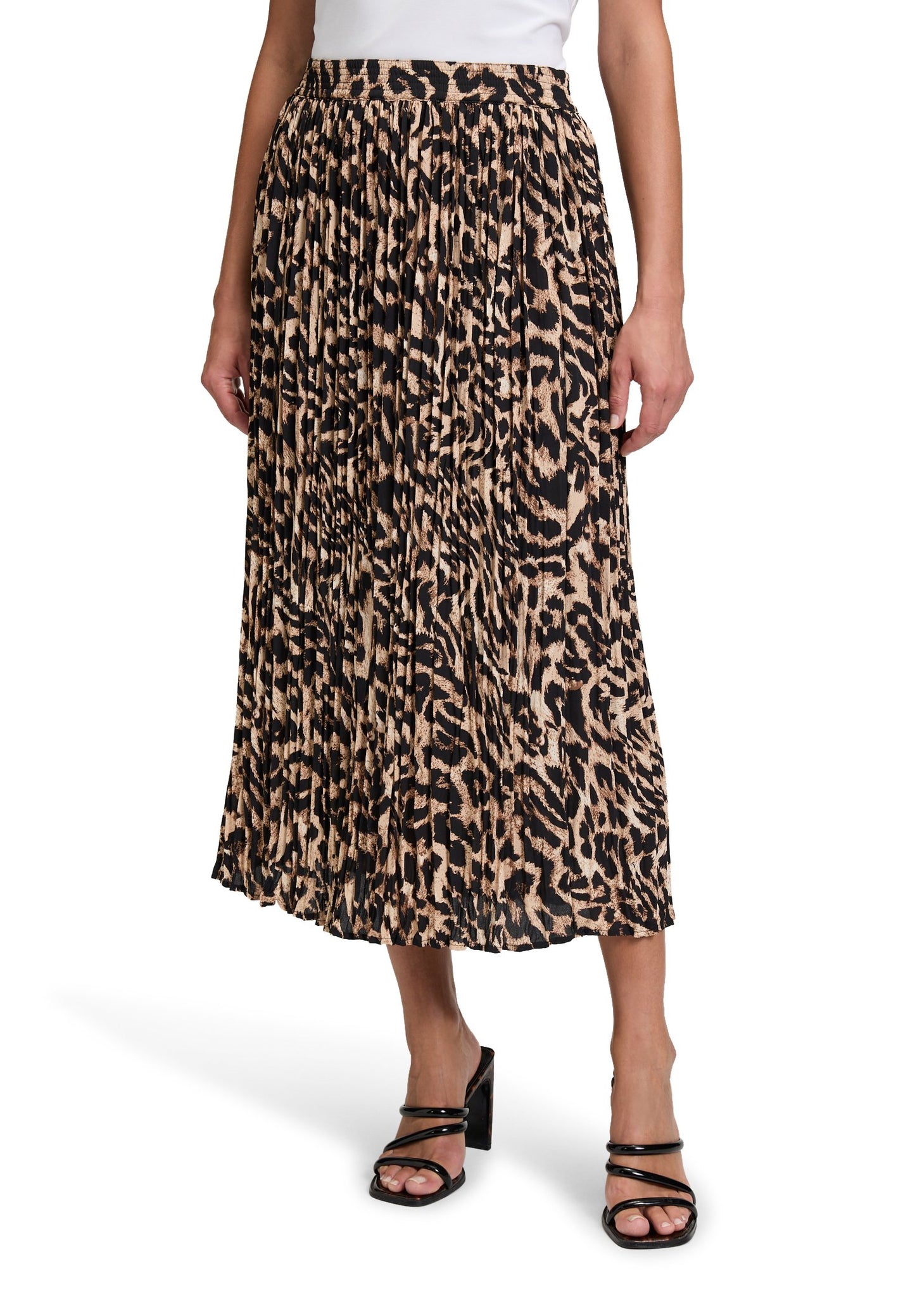 Plisseerock (Black/beige)