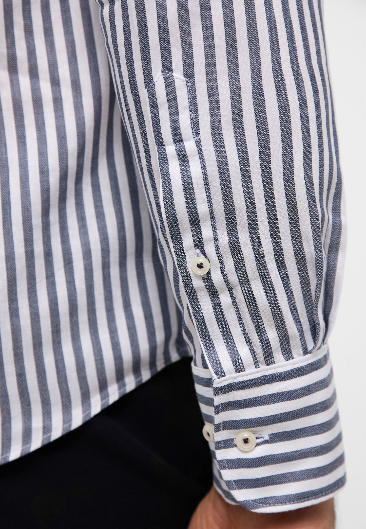 Linen Shirt Twill Langarm (Marine)