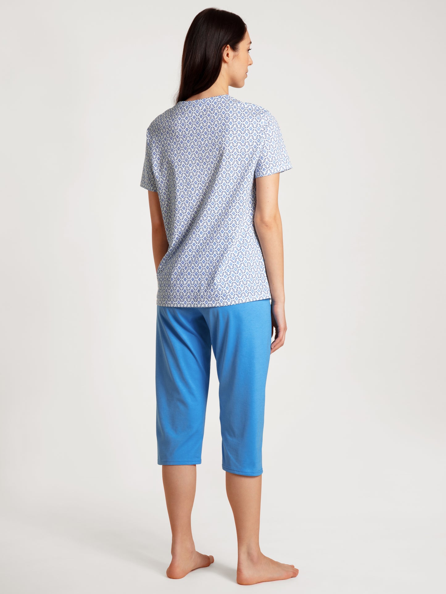 DAMEN Pyjama 3/4 (Azurit Blue)