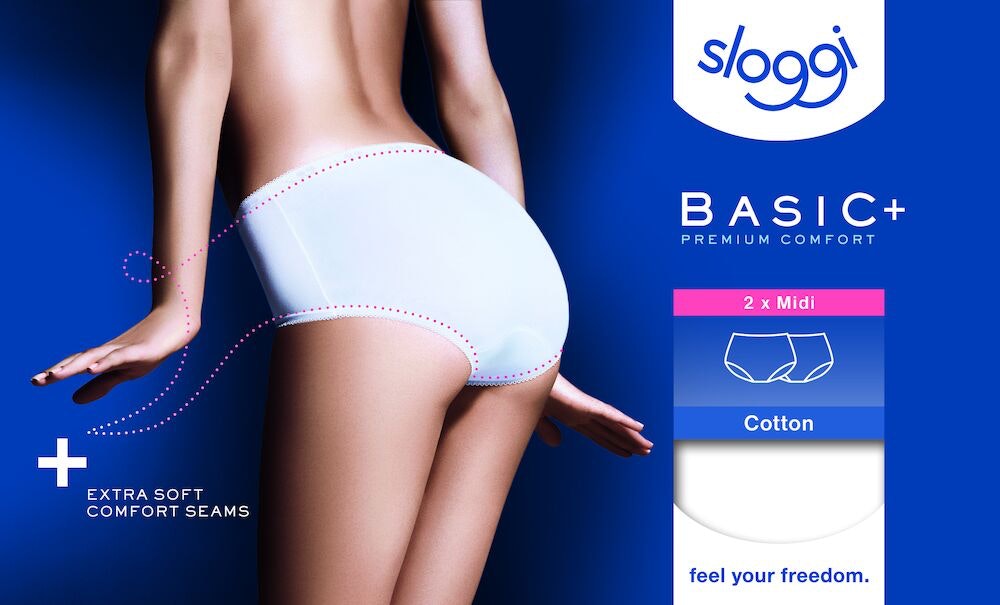 sloggi Basic+ Midi 2P (White)