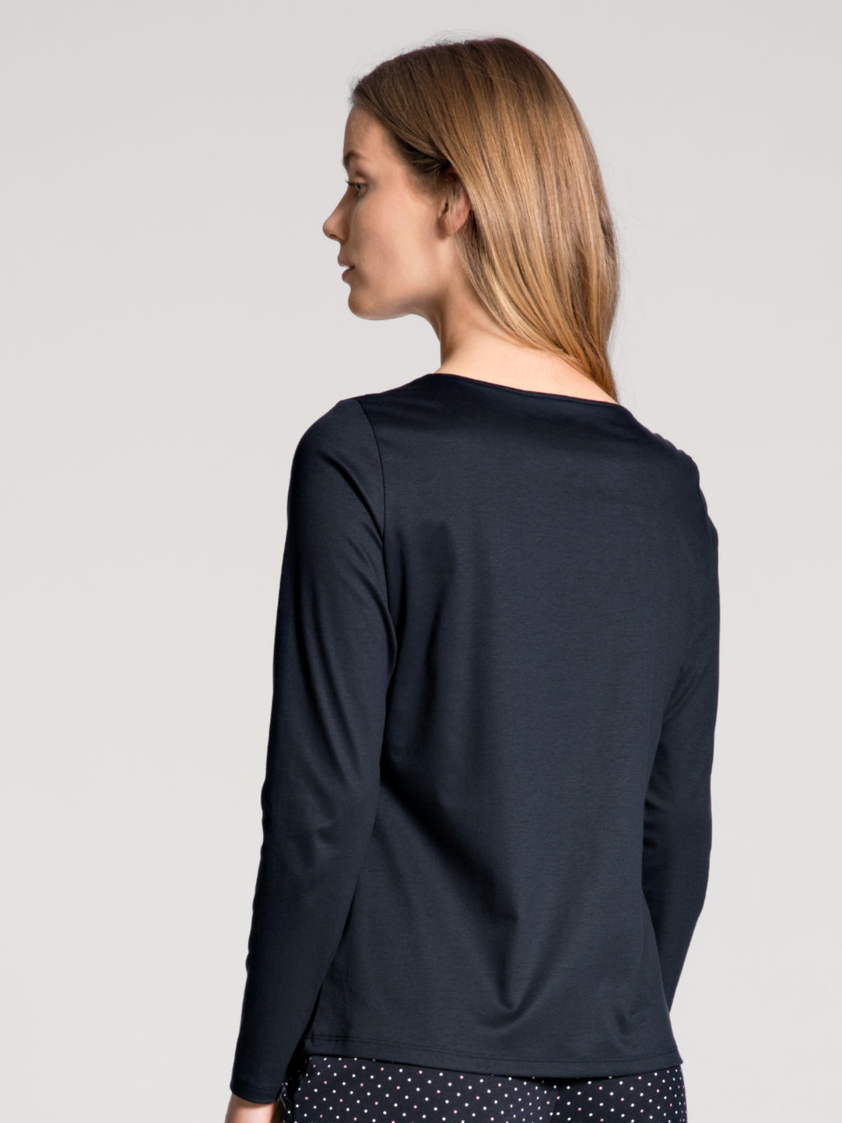 DAMEN Top langarm (Dark Lapis Blue)