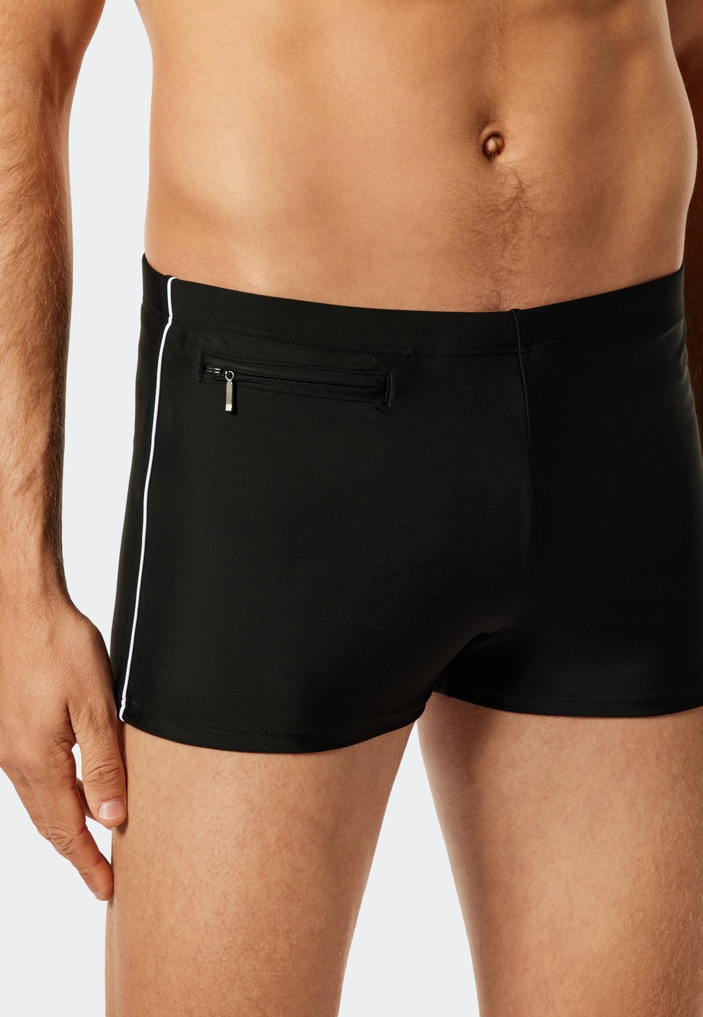 Badehose Komfort mit Bein (Schwarz)