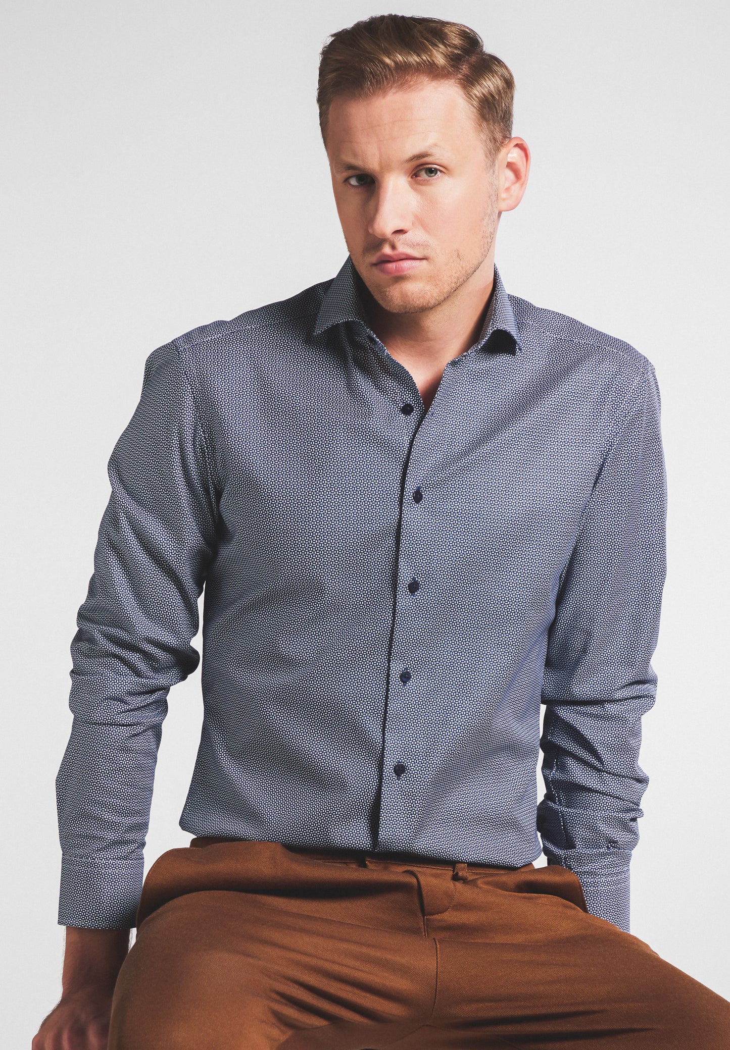ETERNA LANGARM HEMD SLIM FIT STRETCH