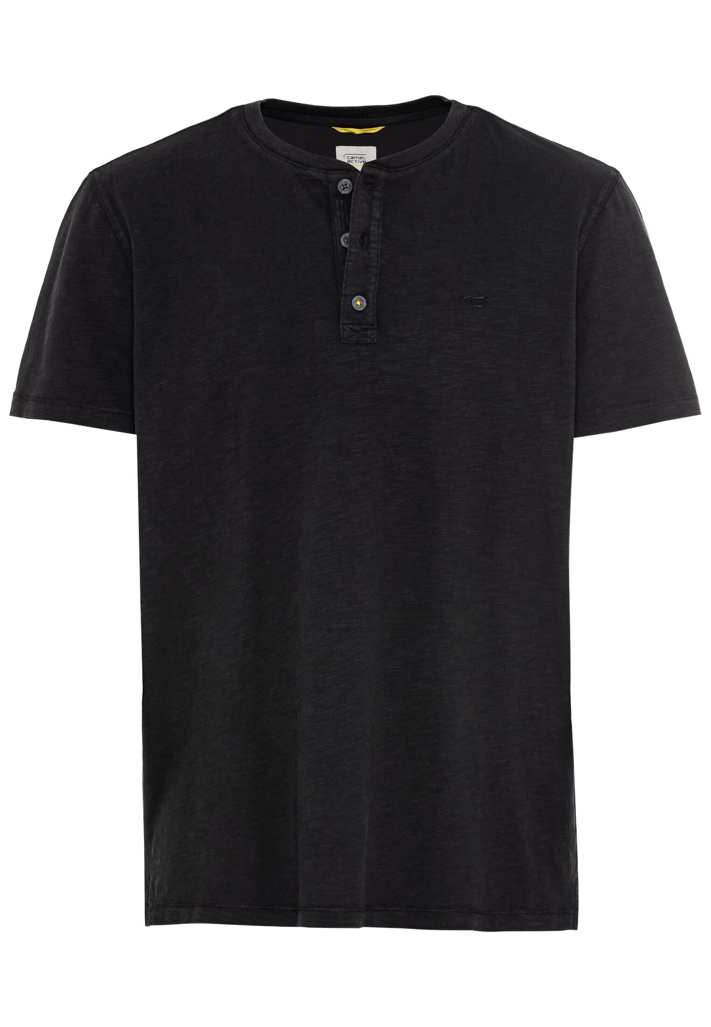 Kurzarm Henley aus Organic Cotton (Asphalt)