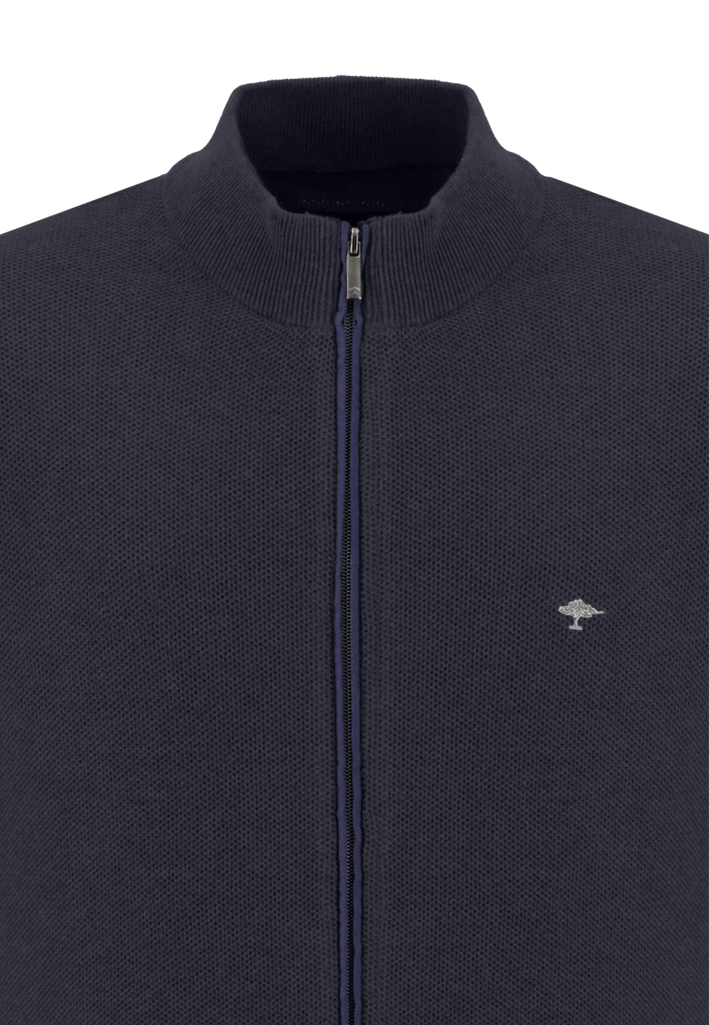 Cardigan-Zip, Mouline (Navy)