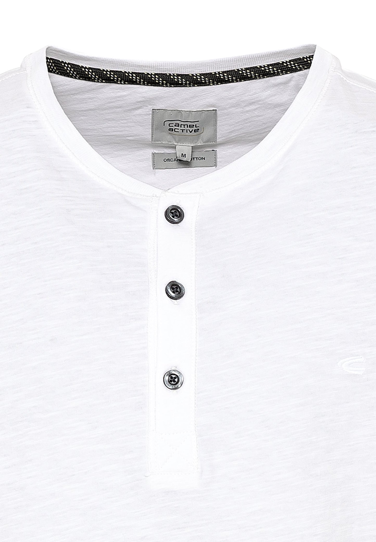 Kurzarm Henley aus Organic Cotton (Broken White)