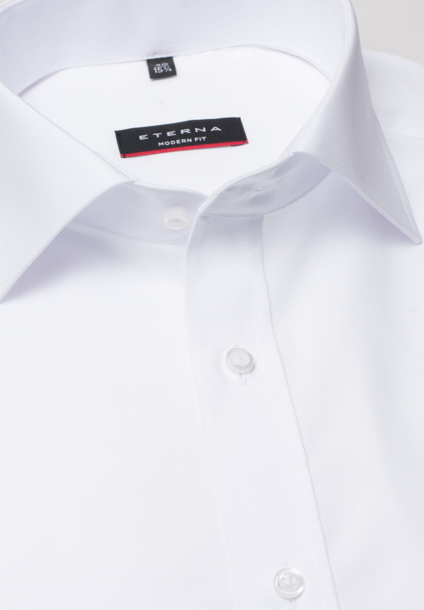 Eterna Kurzarm Hemd Modern Fit Popeline (Weiss)
