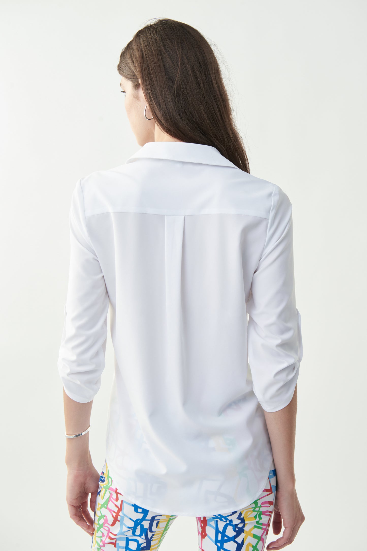 Blusenshirt Taft-Stretch-Qualität 3/4 Arm (Weiss)