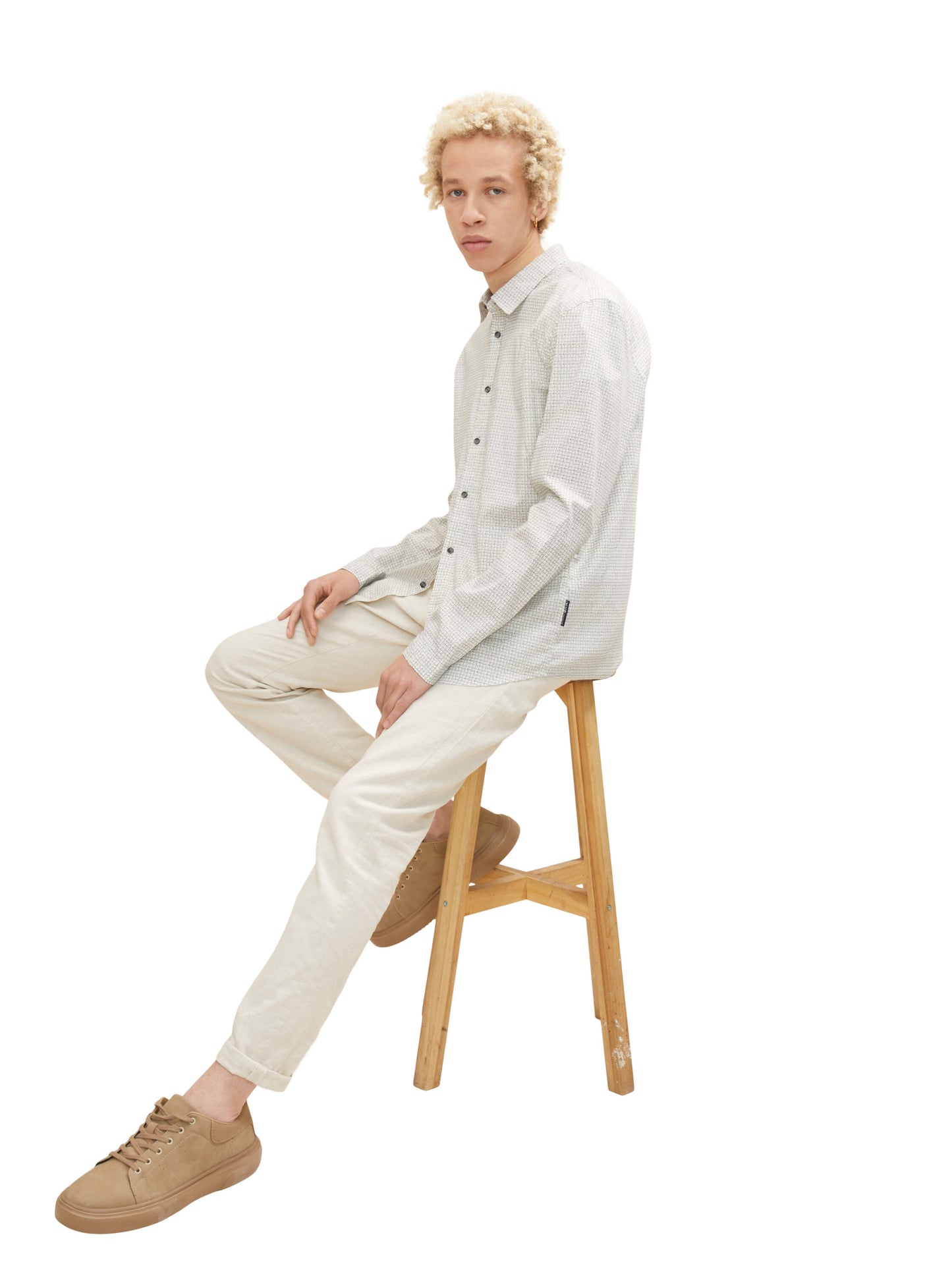 fitted printed shirt (Creme Scratche)