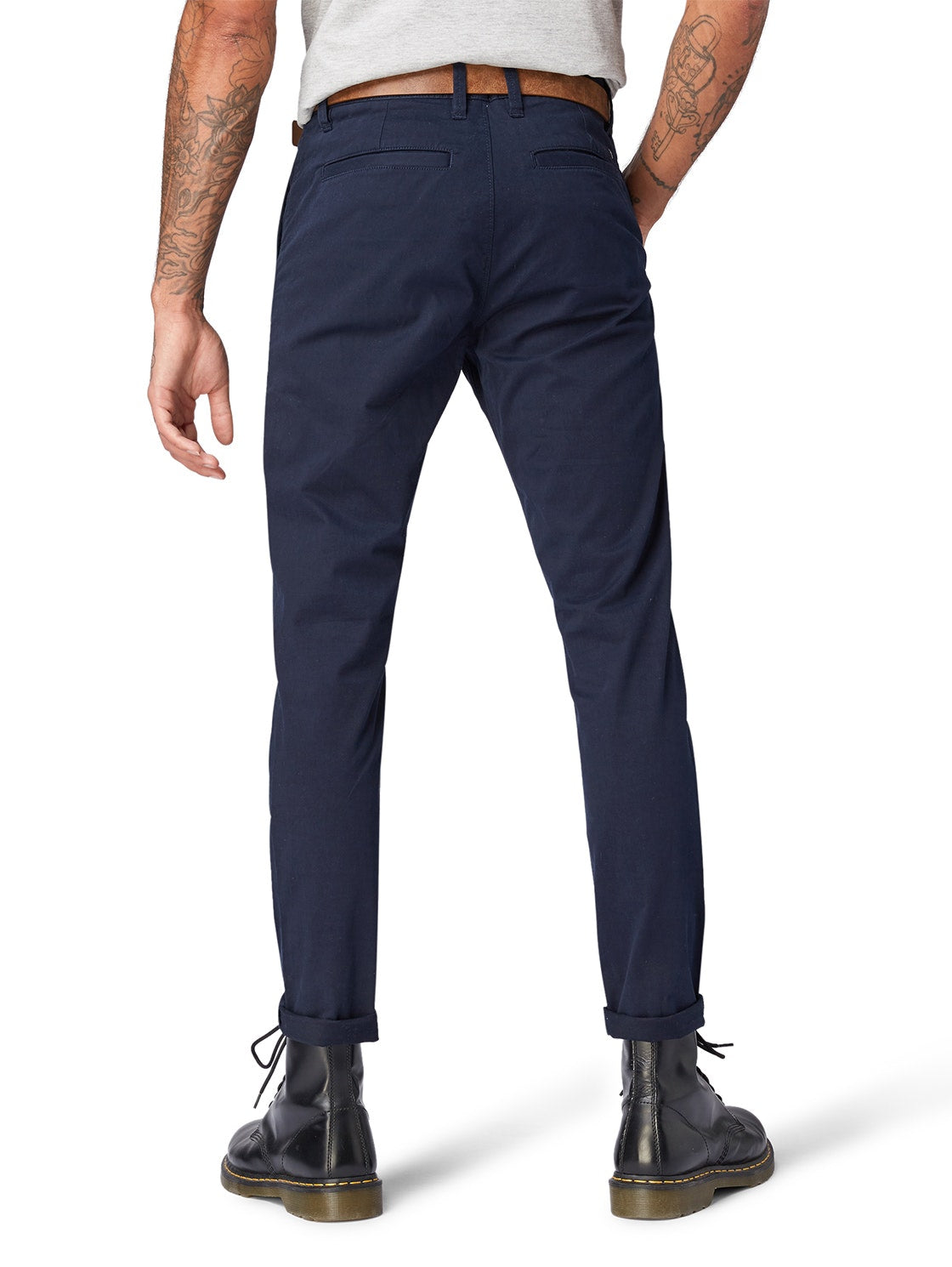 Slim Chino with belt (Sky Captain Bl)