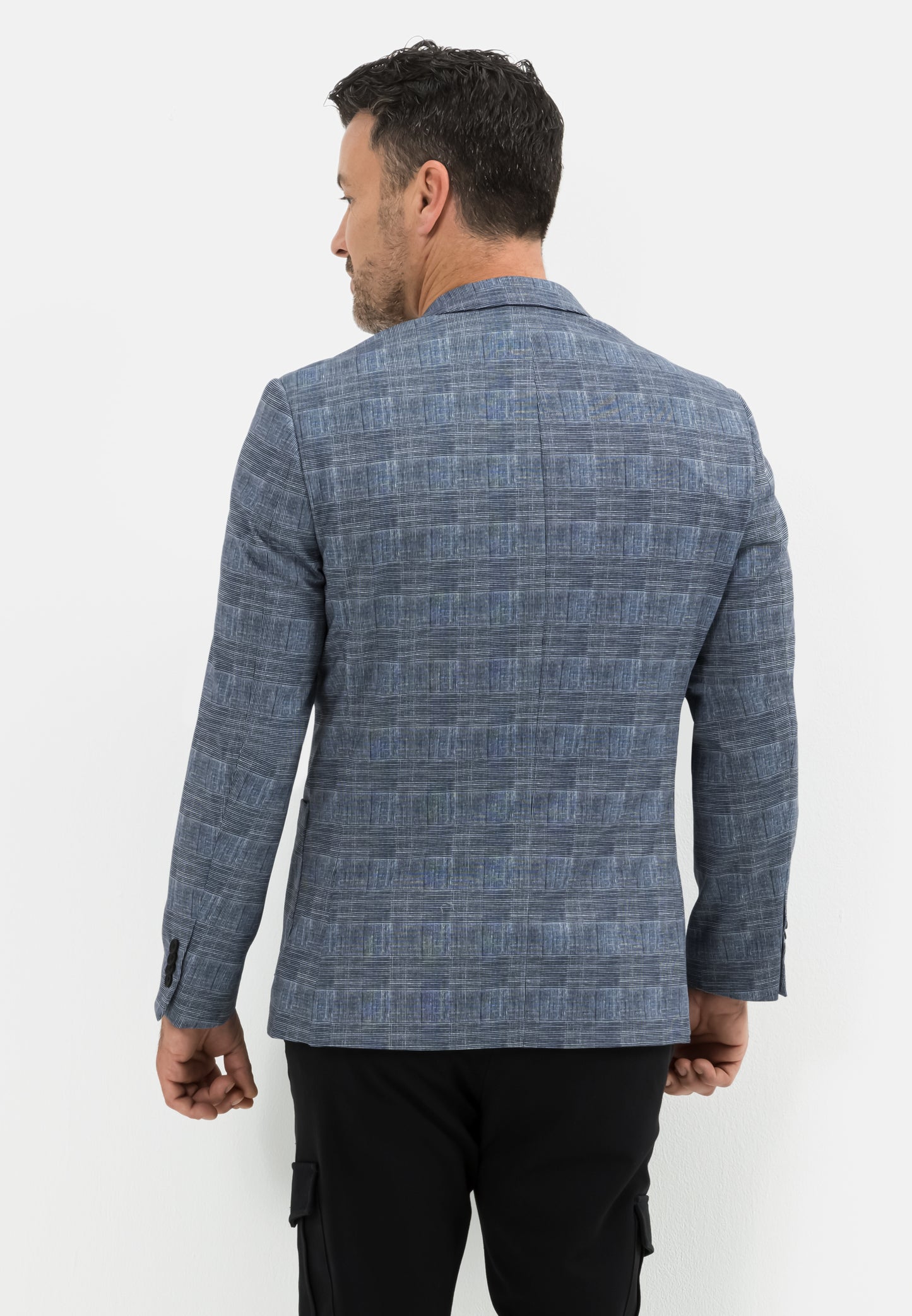 Jersey Check Sakko (Dark Blue)