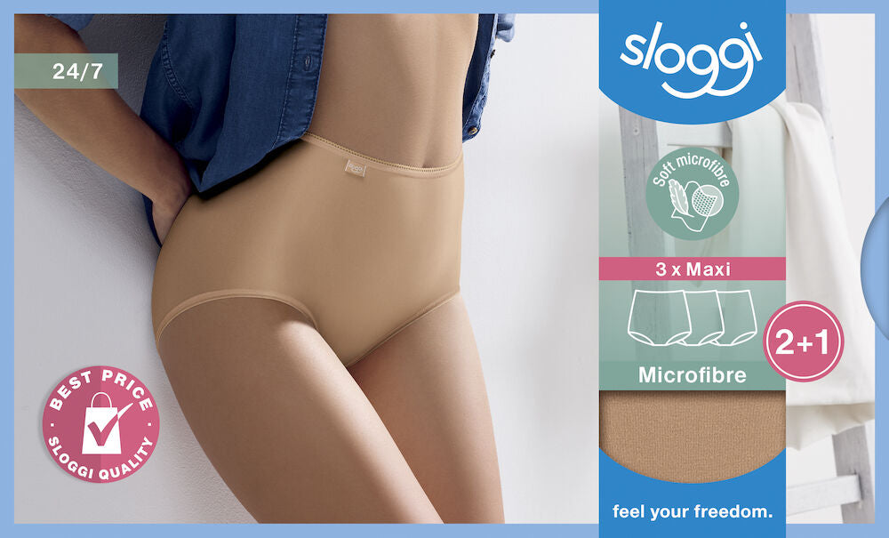 sloggi 24/7 Microfibre Maxi C3P (Brush)