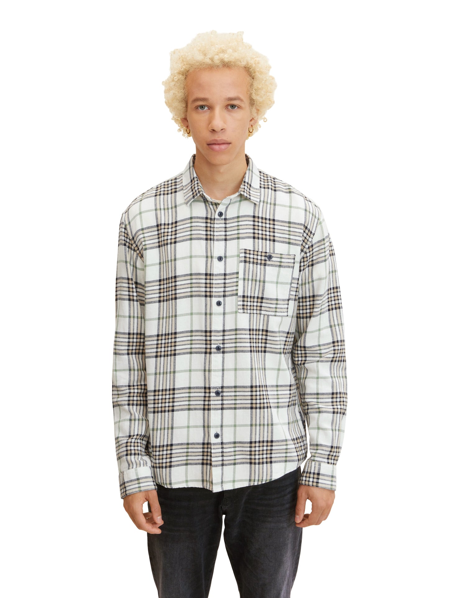 relaxed checked shirt (Off White Big)