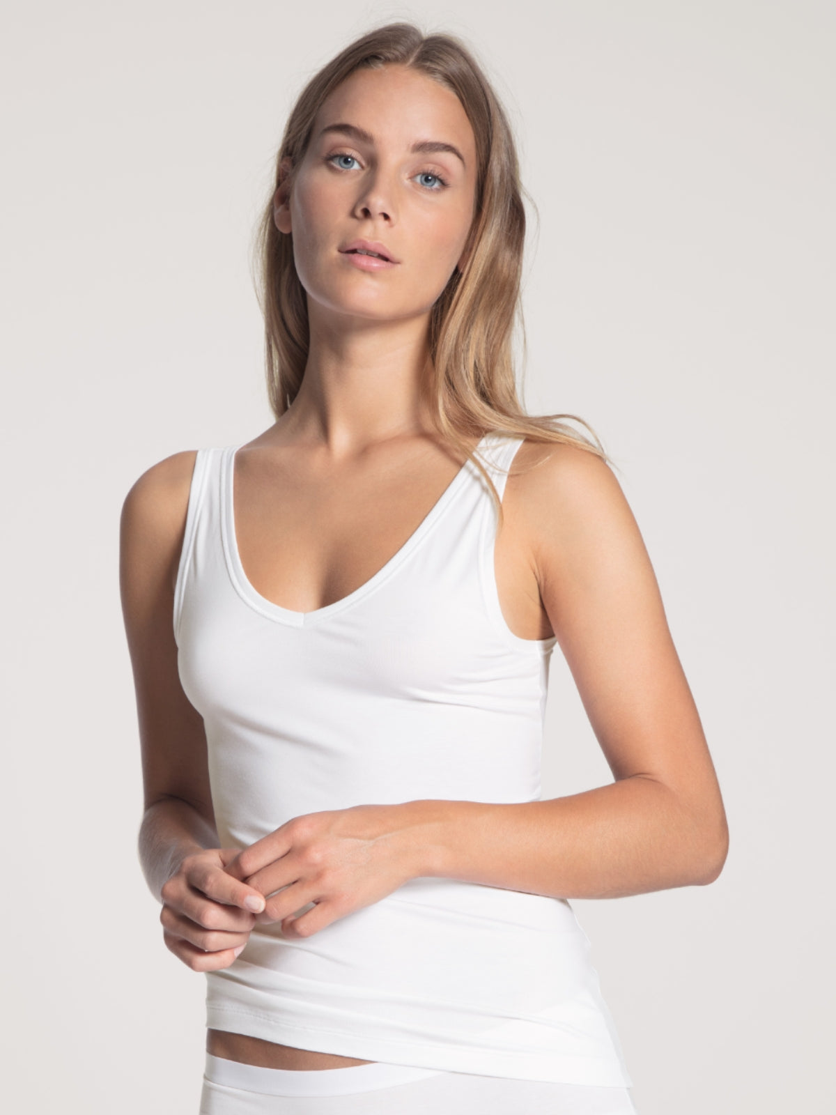 DAMEN Top ohne Arm (Weiss)
