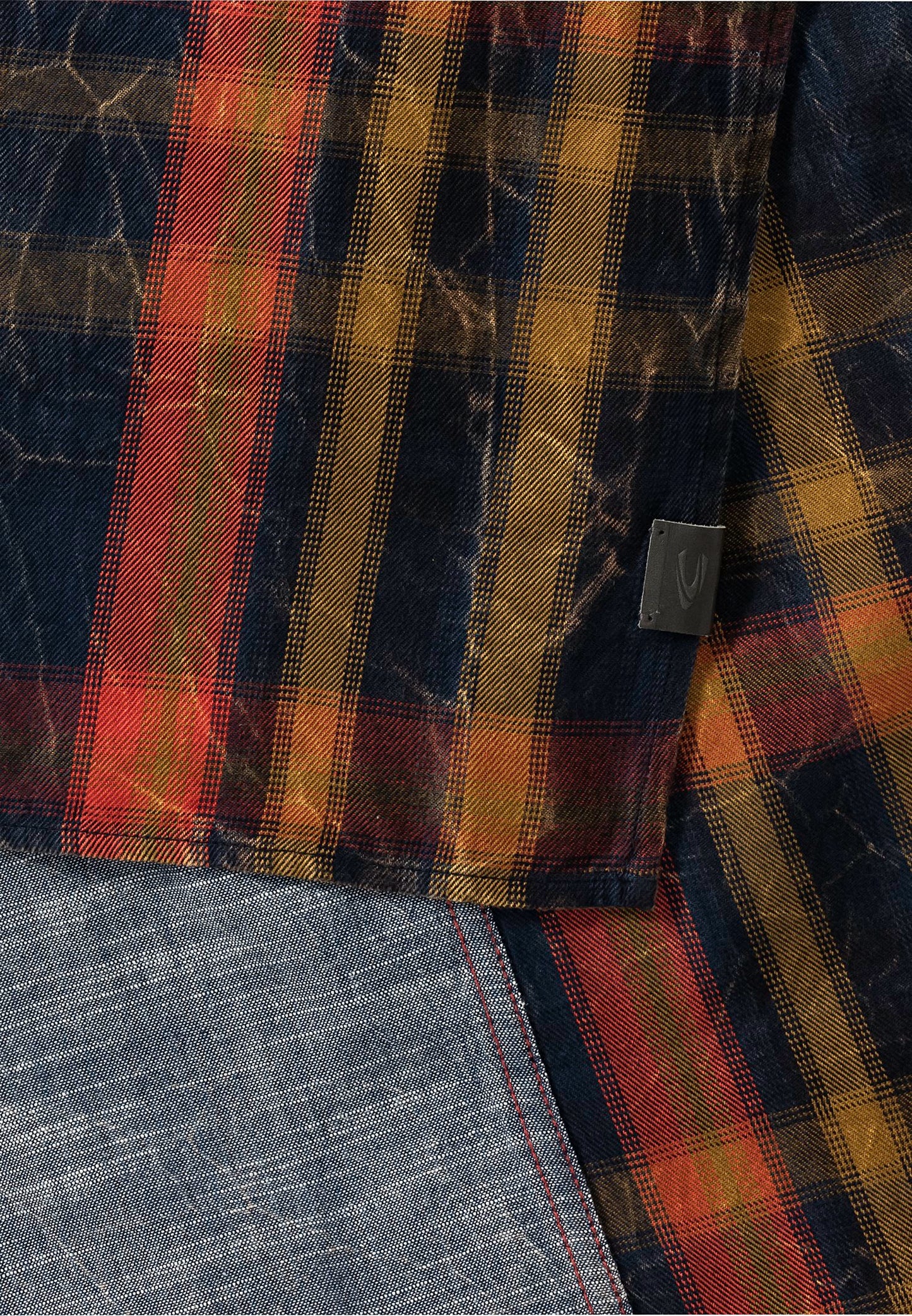 Schal aus Organic Cotton (Rot-blau /mittel)