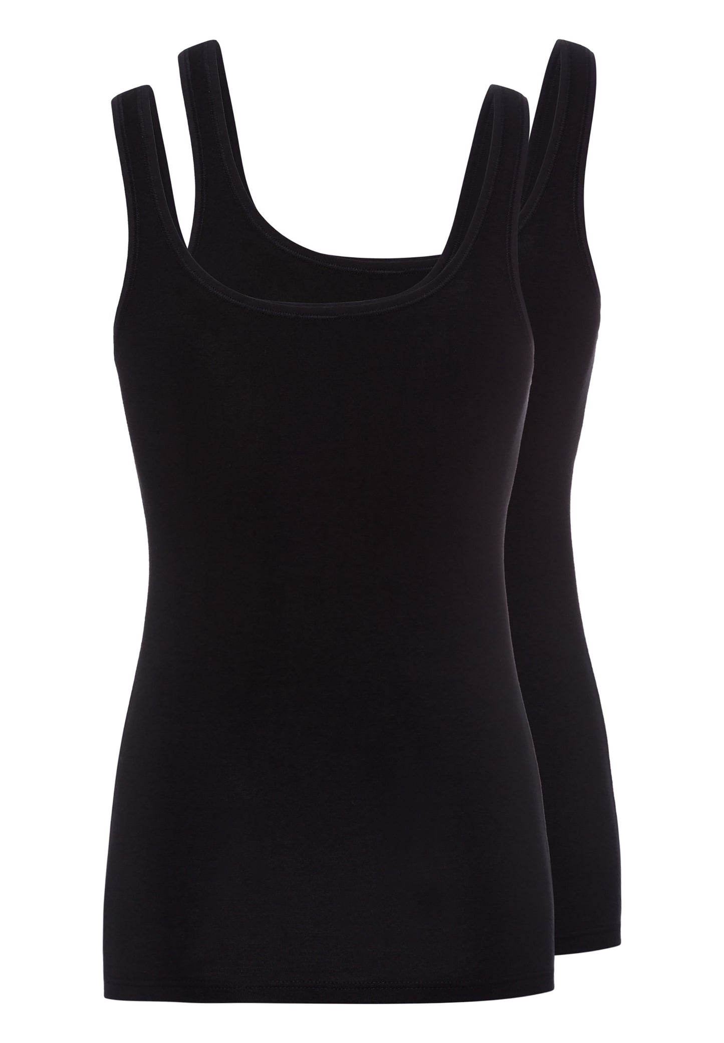 Skiny Damen Tank Top 2er Pack Advantage Cotton (Black)
