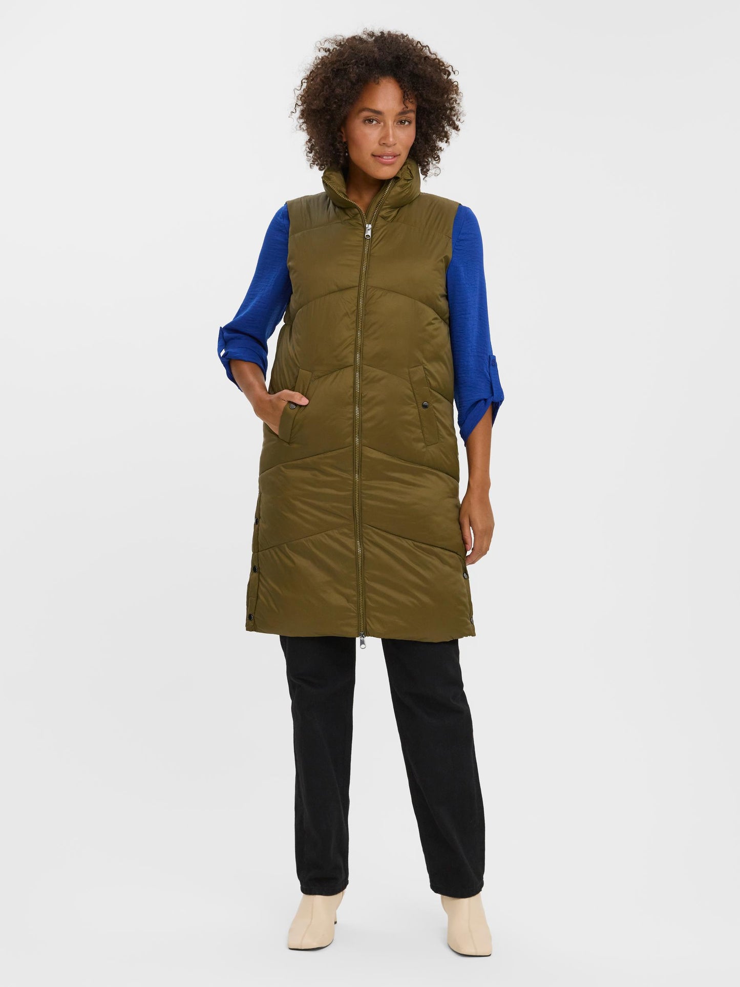 Vmuppsala 3-4 Waistcoat Noos (Dark Olive)