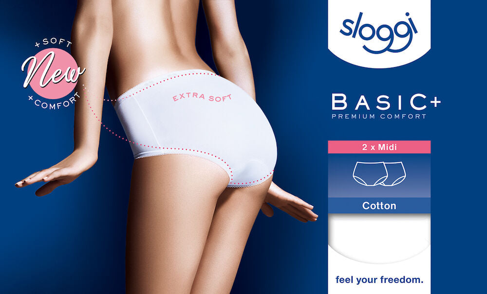 sloggi Basic+ Midi 2P (White)