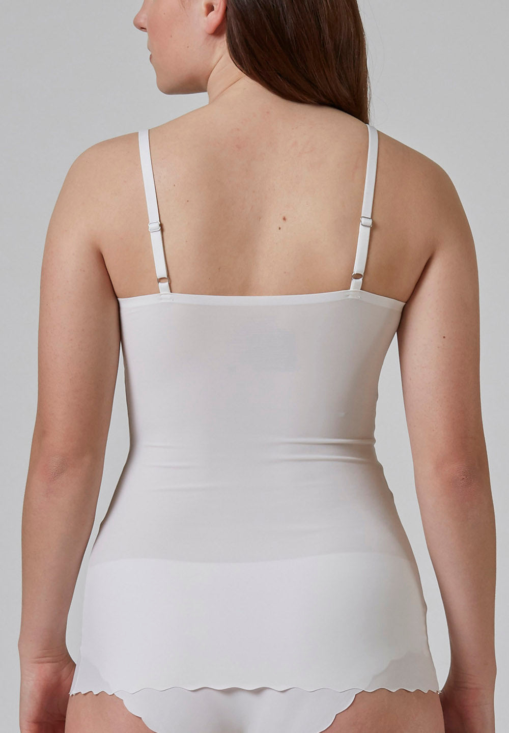 Skiny Damen Spaghettishirt herausnehmbare Pads Micro Essentials (White)