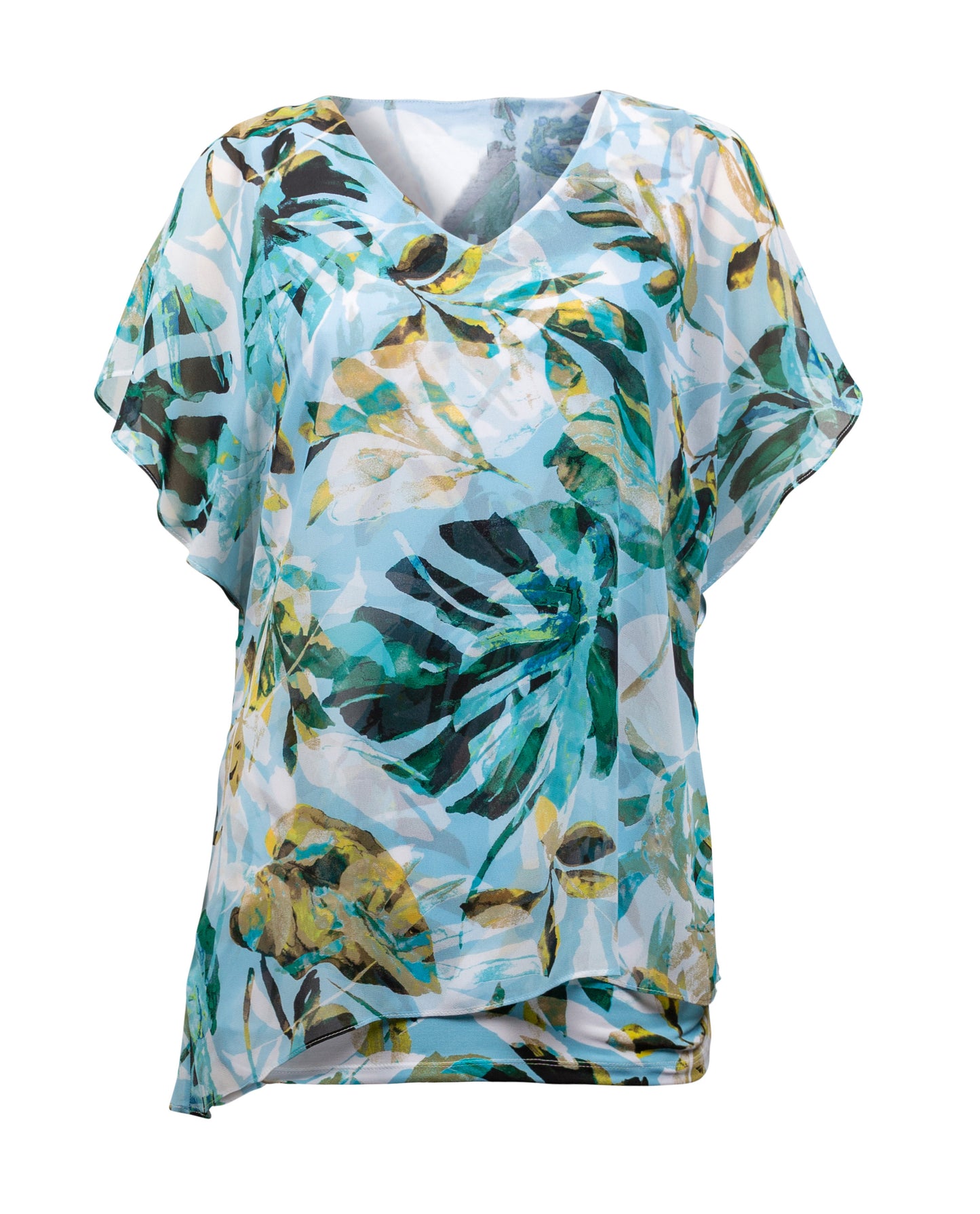 Shirt Materialmix 1/2 Arm (Mehrfarbig)