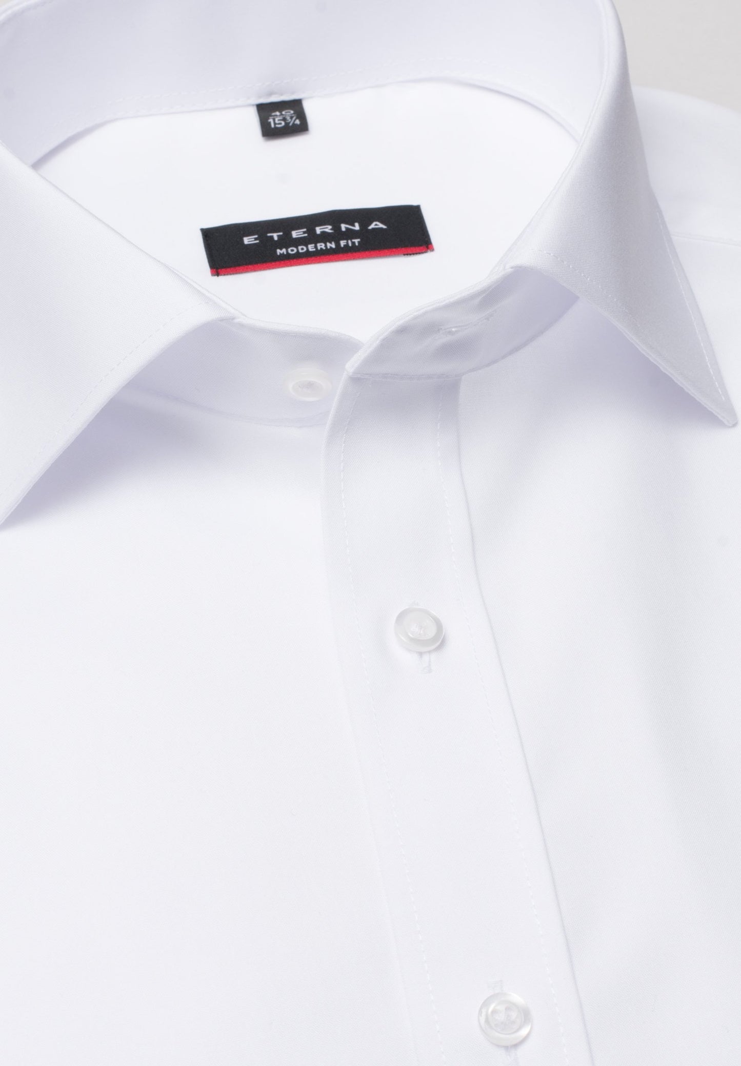 Eterna Kurzarm Hemd Modern Fit Popeline (Weiss)