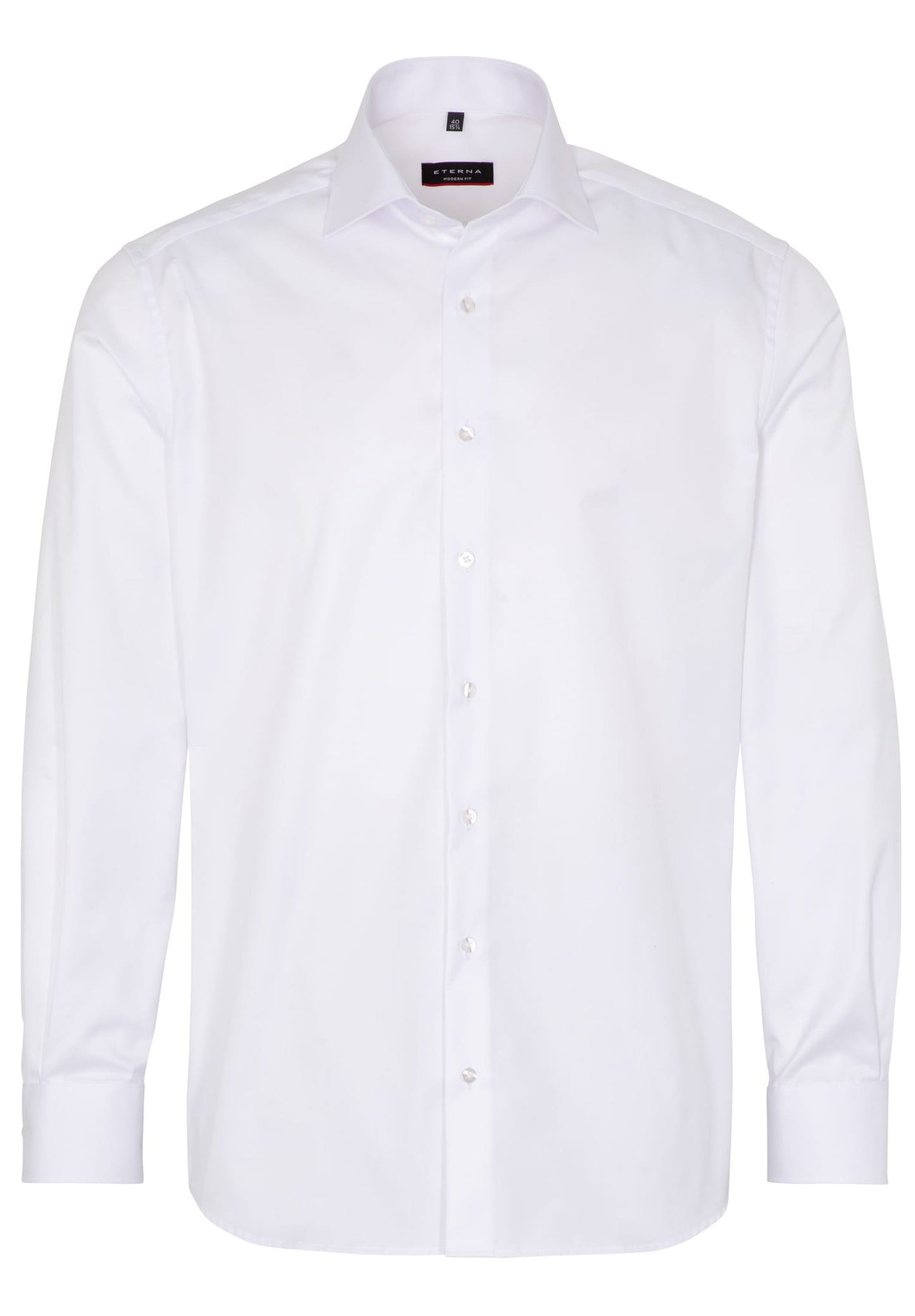 Eterna Langarm Hemd Modern Fit Cover Shirt Twill (Weiss)