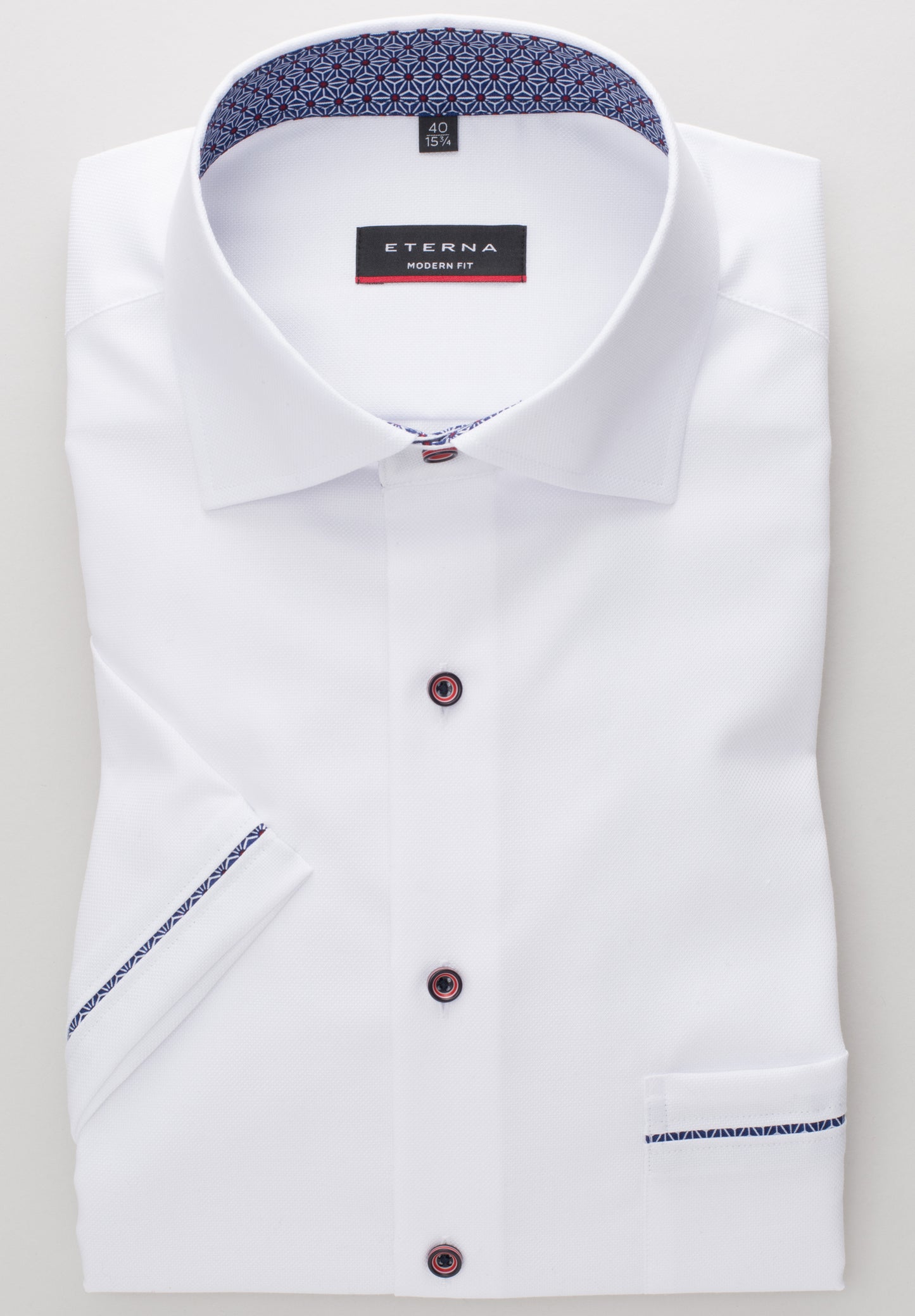 ETERNA KURZARM HEMD MODERN FIT NATTÉ