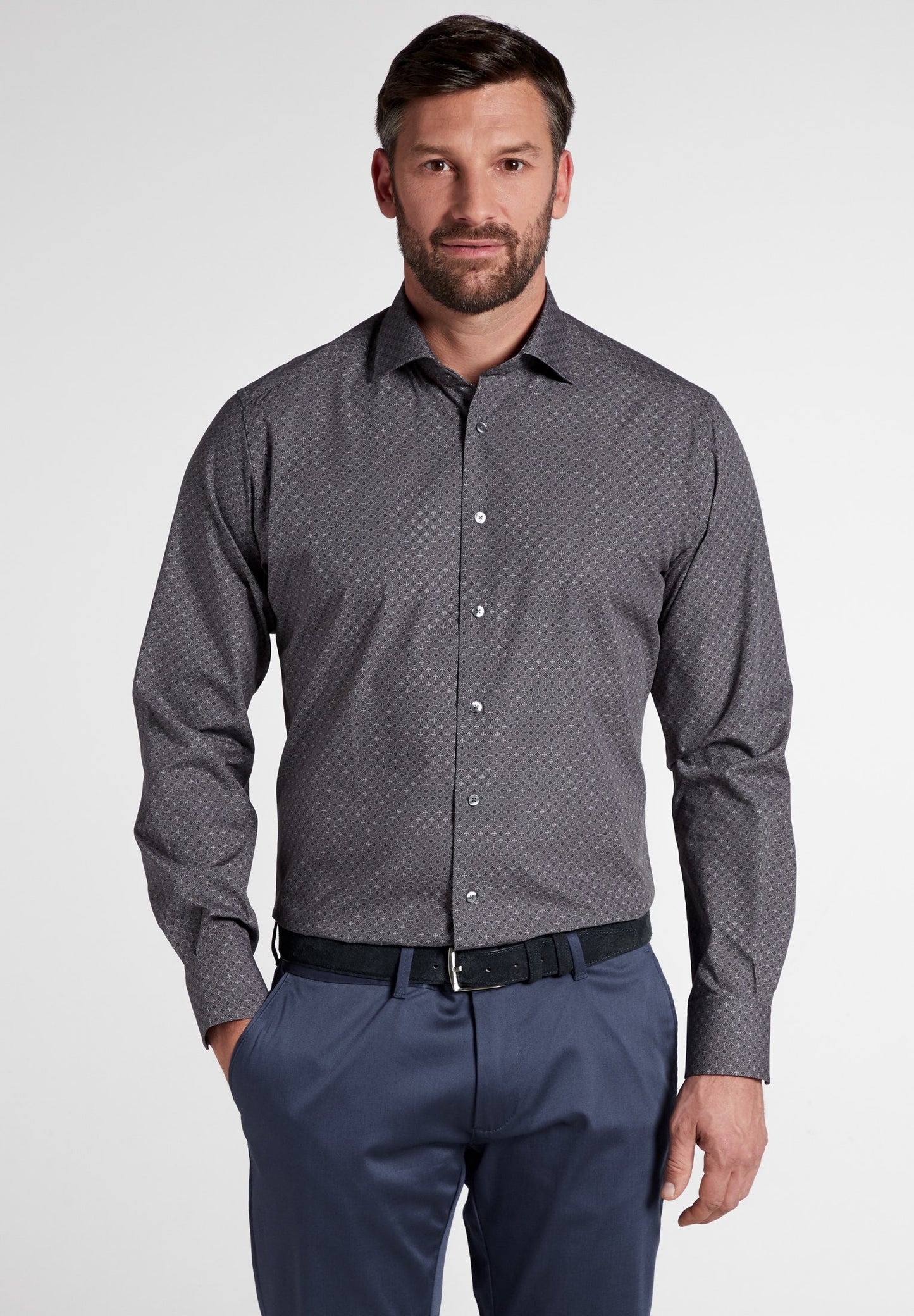 ETERNA LANGARM HEMD MODERN FIT POPELINE
