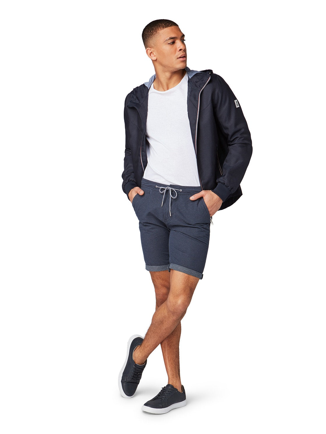 Slim chino shorts yarn dyed