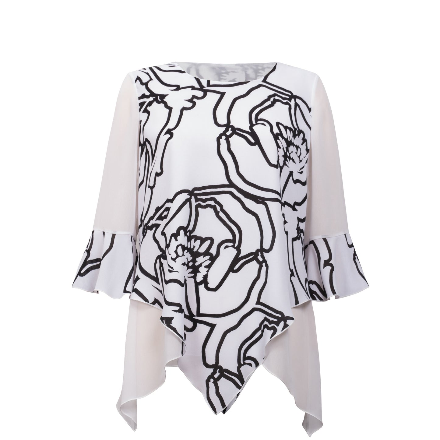 Shirt Chiffon 3/4 Arm