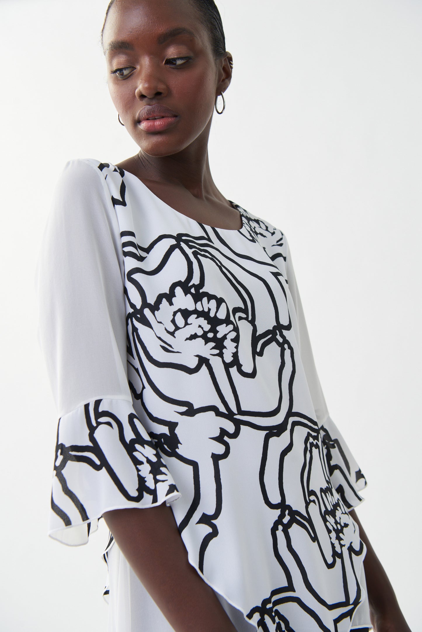 Shirt Chiffon 3/4 Arm