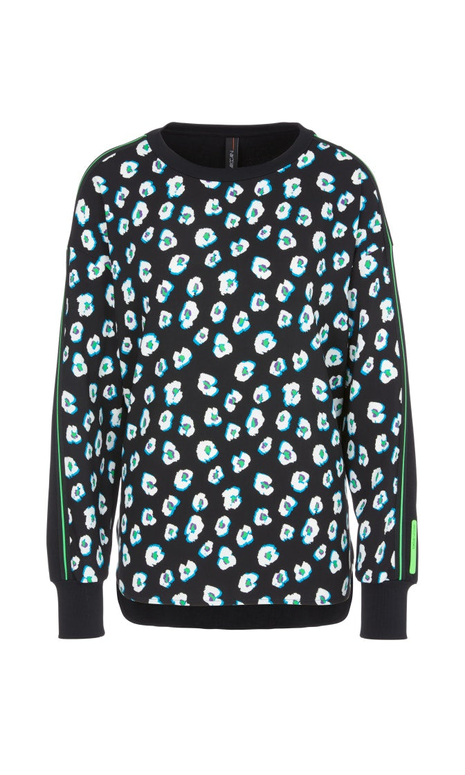 Blusenshirt mit Leo-Blumen-Print