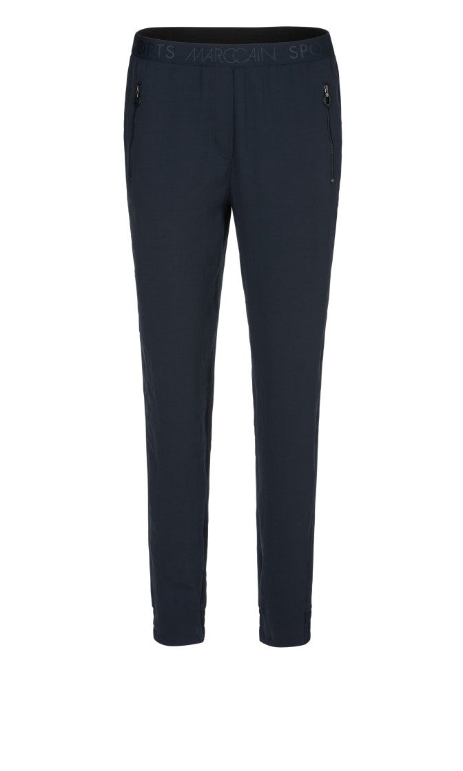 Lässige Hose aus Mikrofaser-Satin