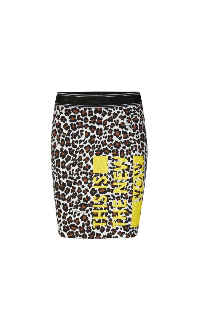 Neopren-Rock mit Leo-Print