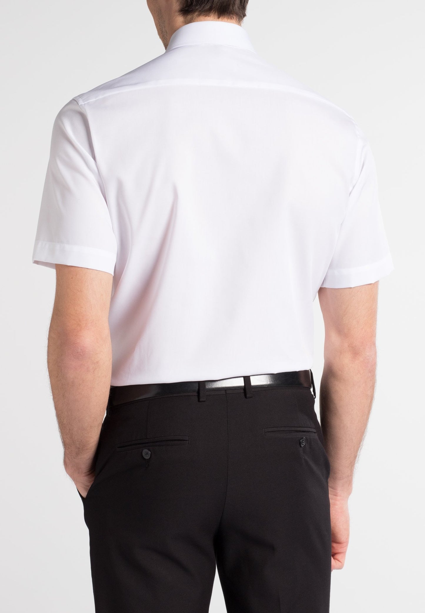 Eterna Kurzarm Hemd Modern Fit Popeline (Weiss)