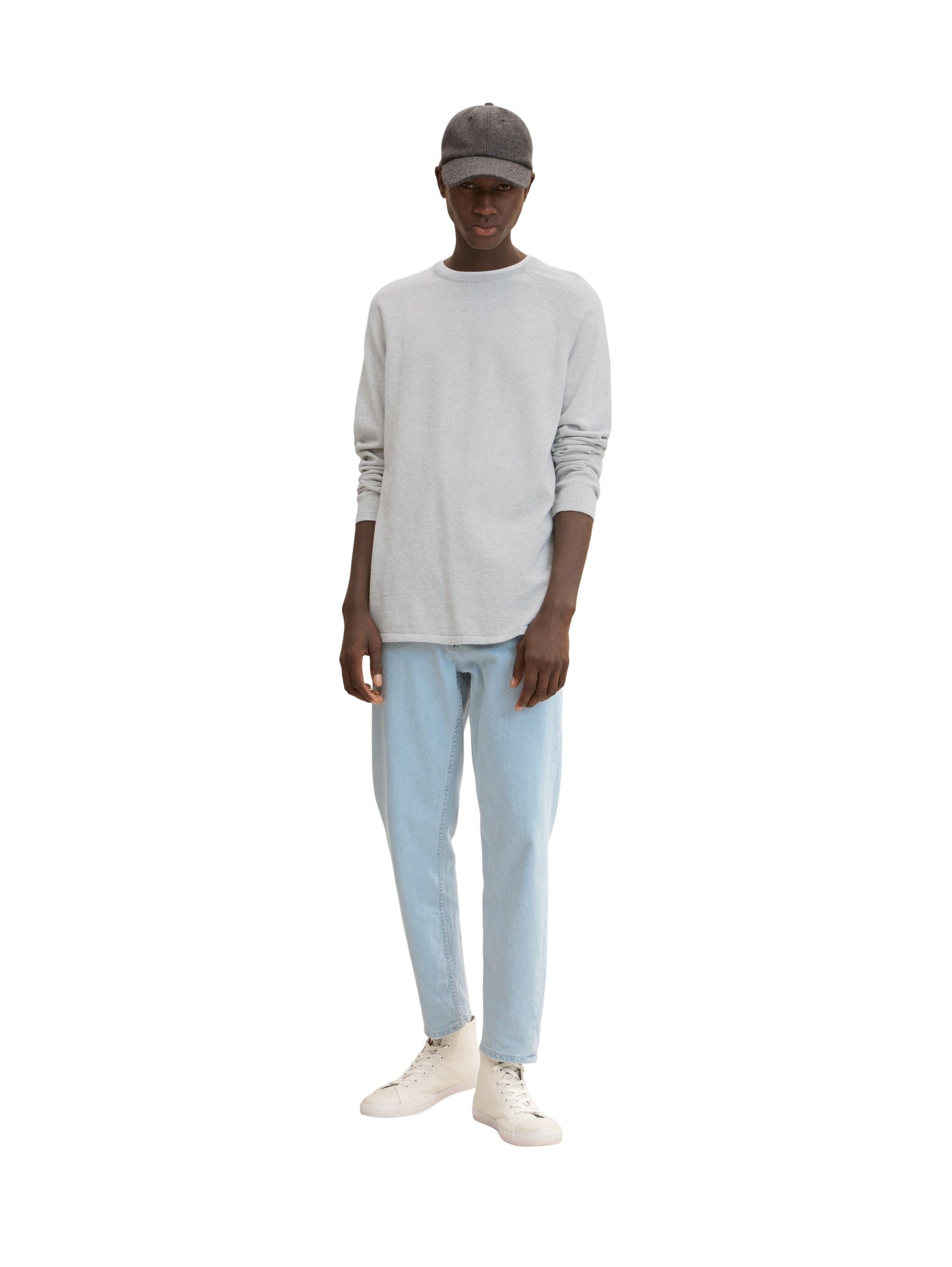 basic knit pullover (Light Stone Gr)