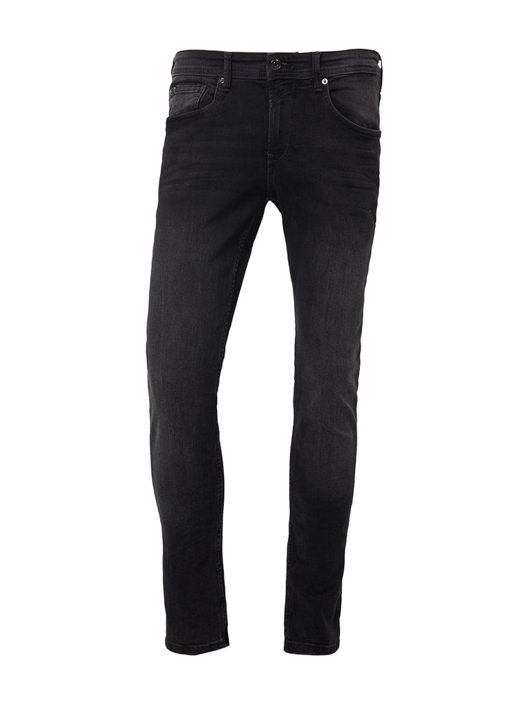 used dark stone black denim