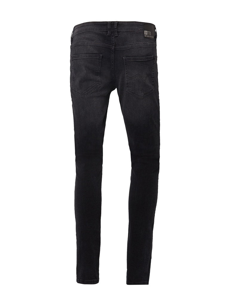 used dark stone black denim