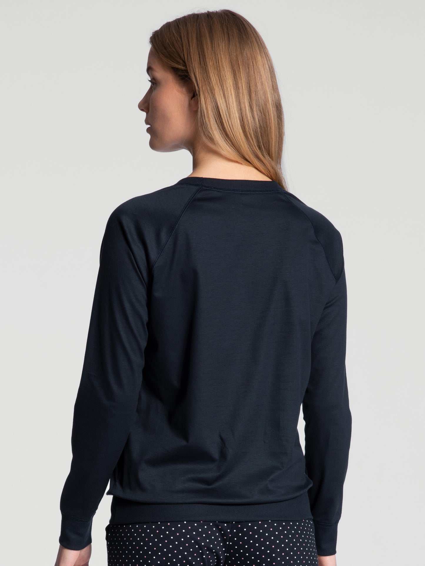 DAMEN Top langarm (Dark Lapis Blue)
