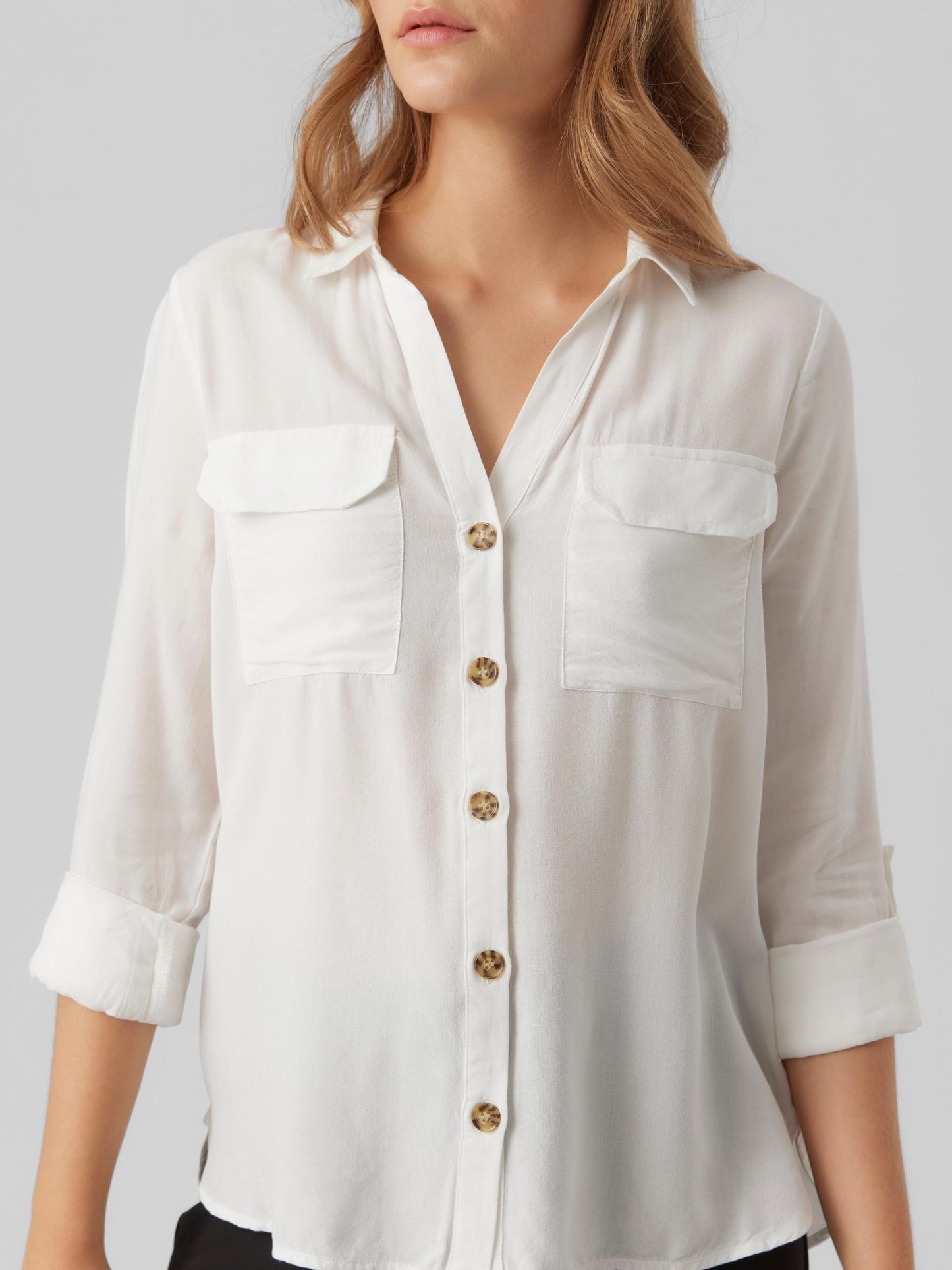 Vmbumpy L/s Shirt New Wvn Noos (Snow White)