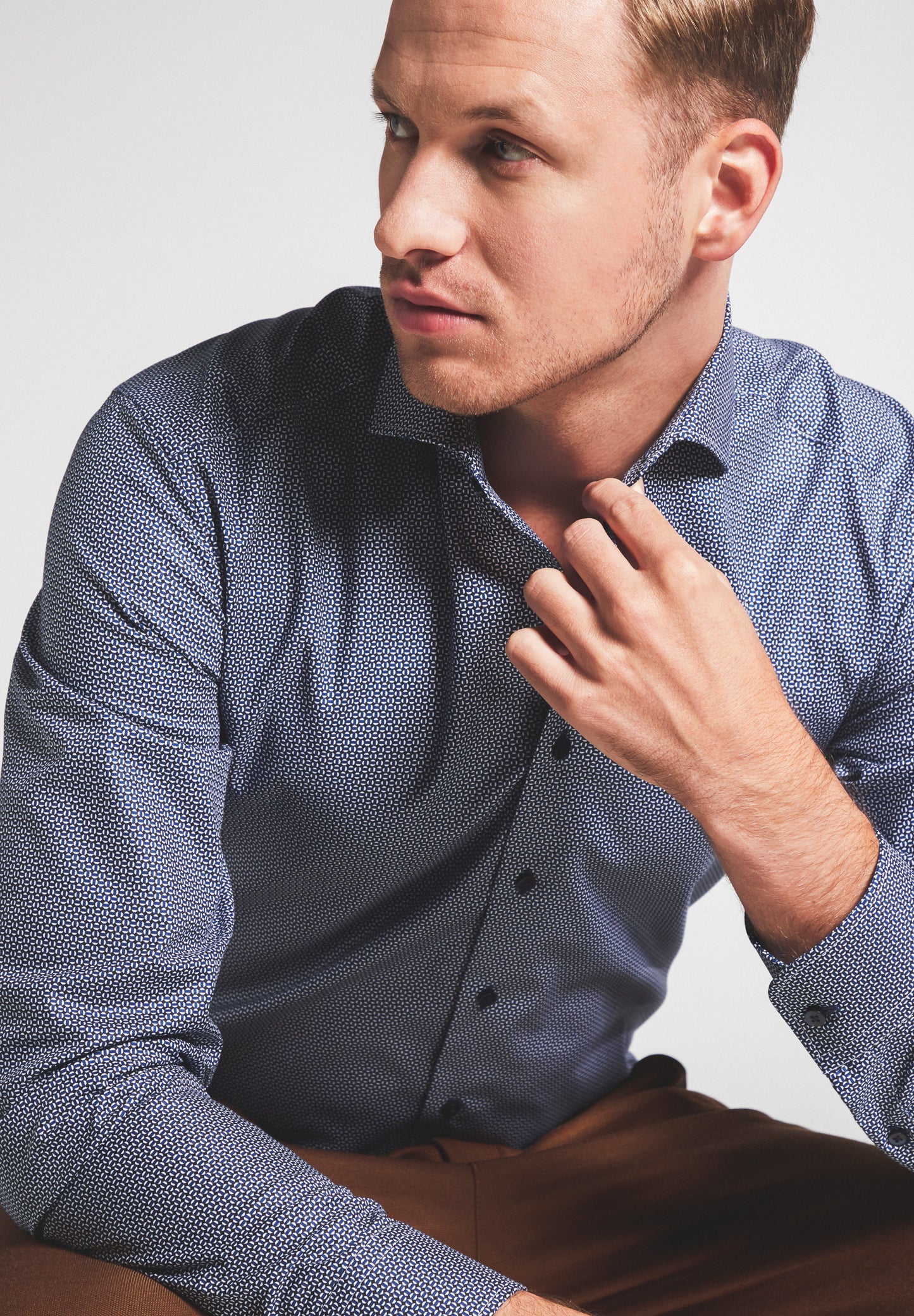ETERNA LANGARM HEMD SLIM FIT STRETCH