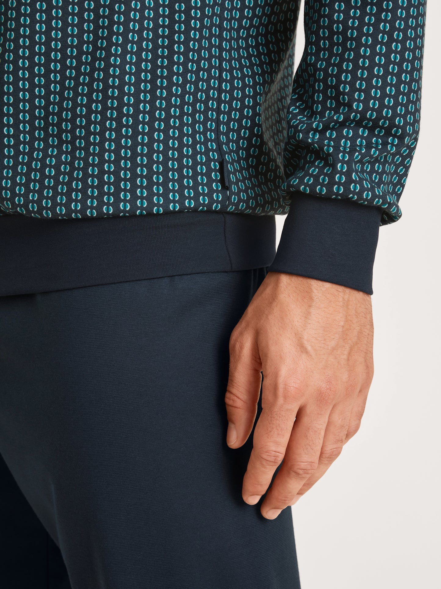 HERREN Pyjama mit Bündchen
