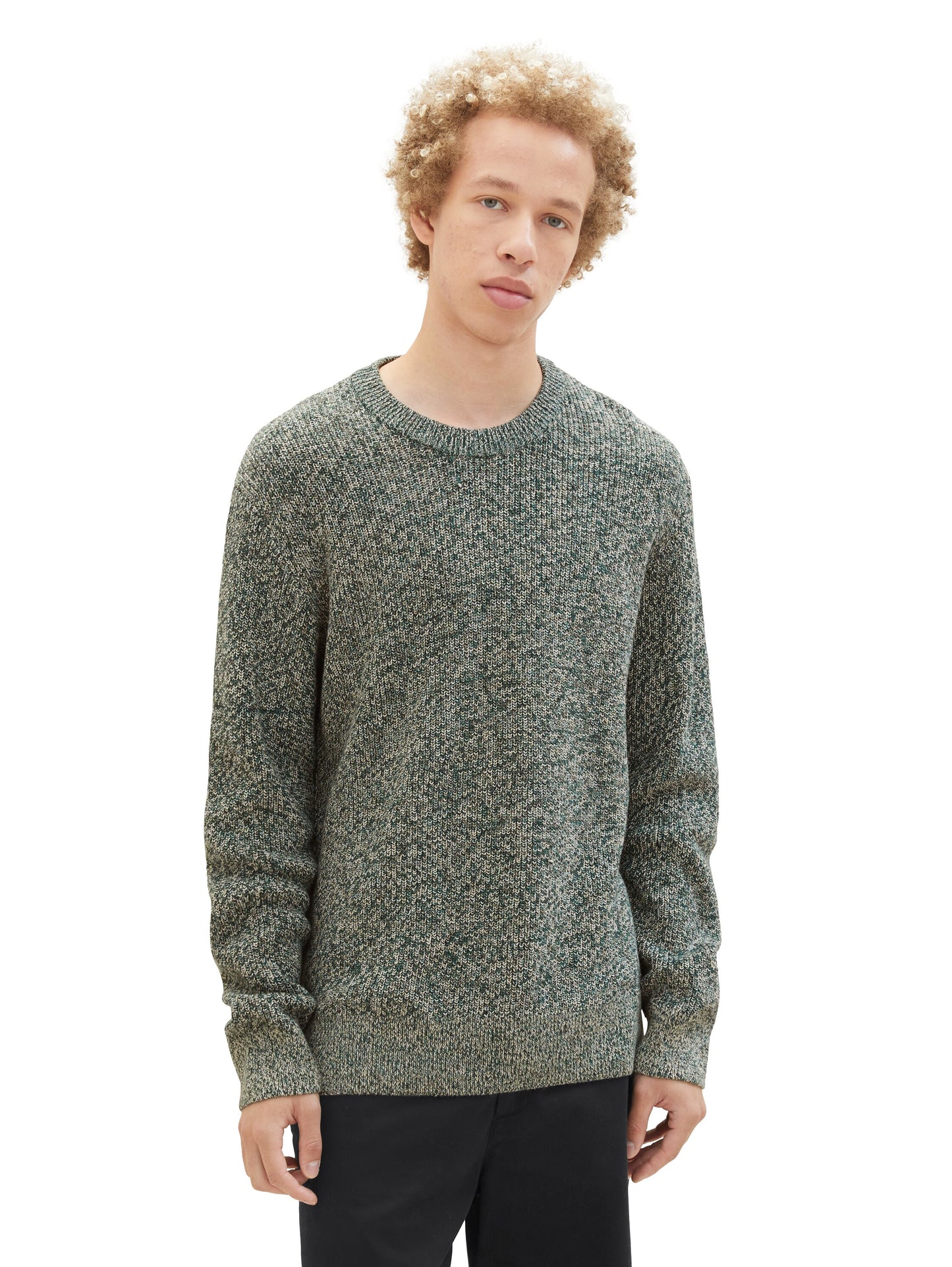 Strickpullover in Melange Optik