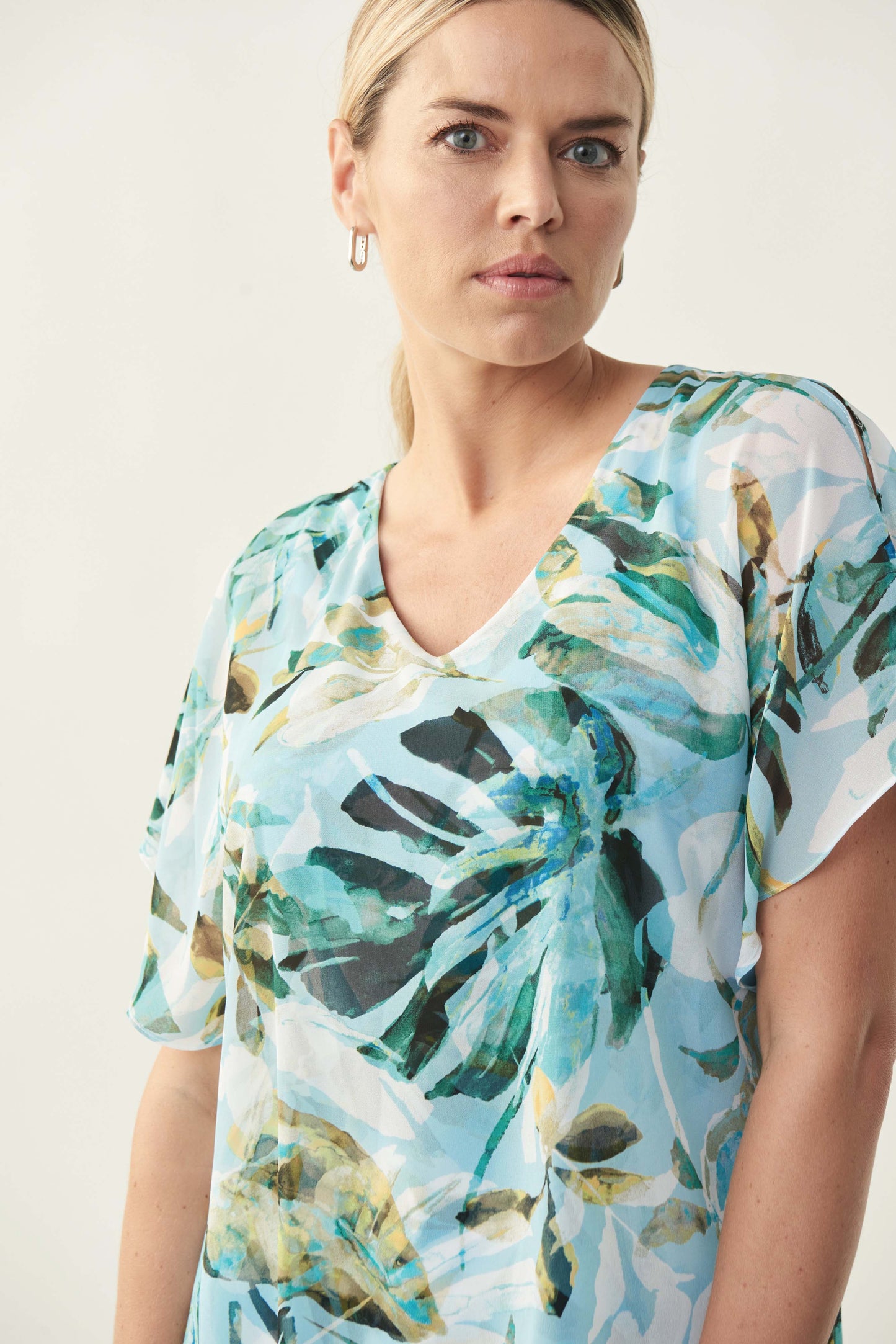 Shirt Materialmix 1/2 Arm (Mehrfarbig)